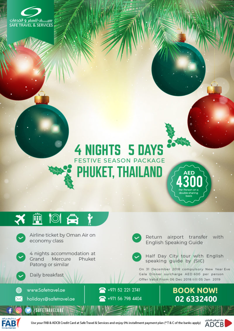 PHUKET THAILNAD Christmas package Safe Travel & Services